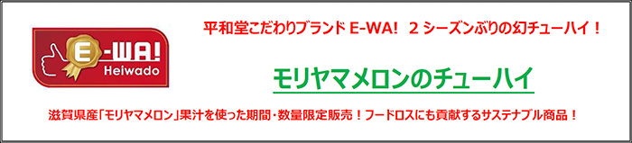 平和堂こだわりブランド E-WA! 2シーズンぶりの幻チューハイ!モリヤマメロンのチューハイ 滋賀県産「モリヤマメロン」果汁を使った期間・数量限定販売!フードロスにも貢献するサステナブル商品!